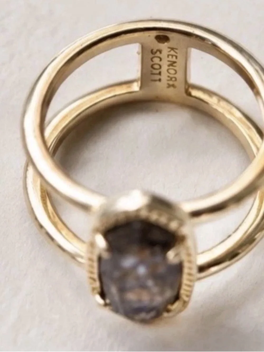 Kendra Scott Statement Ring Large Gray Druzy